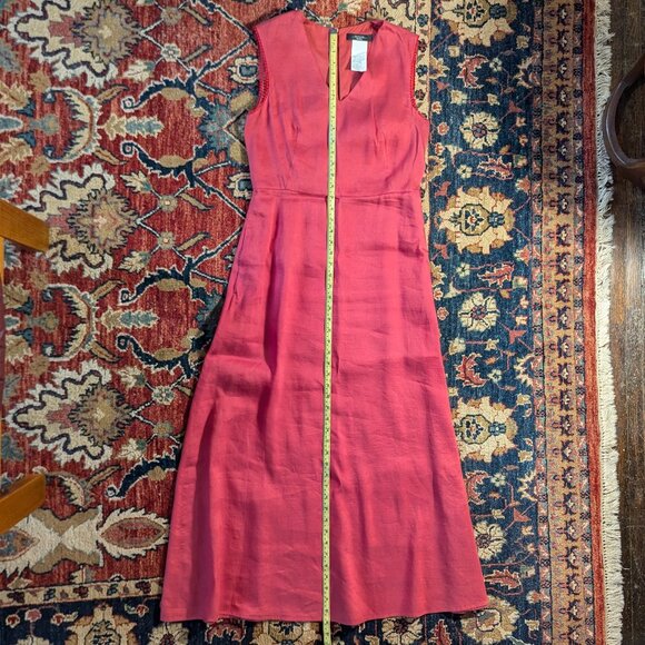 MaxMara Weekend dress, sleeveless linen and silk, dusty red, sz8 - Picture 6 of 15